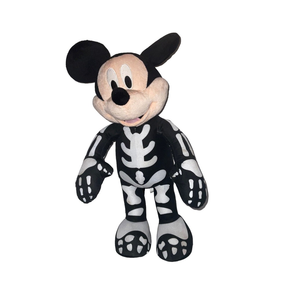 Disney Mickey Halloween Skeleton 22 " Door Greeter Gemmy Standing Figure Plush